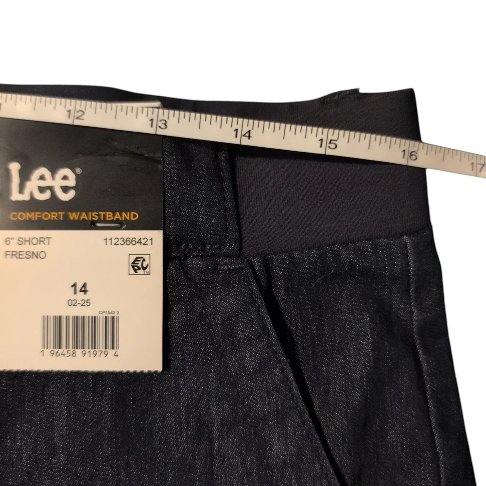 Nwt Lee Comfort Waistband Women's Fresno Denim 6" Short Stretch 14 - Picture 7 of 8
